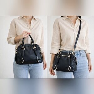 Michael Kors Black Pebbled Leather Crossbody/Shoulder/Satchel bag